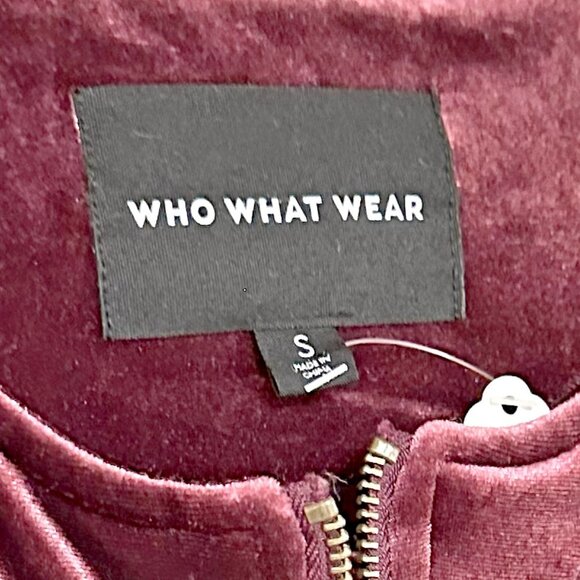 Who What Wear Quilted Velvet Coat - Picture 8 of 8